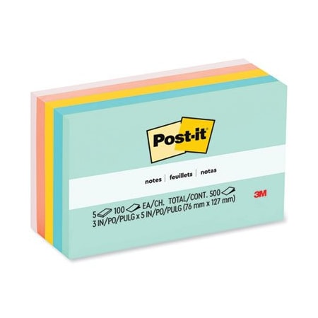 3M Post-it Notes, Original, 3inx5in, 5PK 655AST